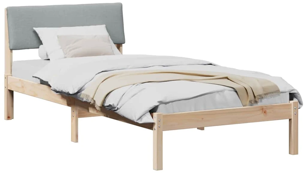 Lova Lovos rėmas Ruda ir šviesiai pilka 90 x 200 cm Pušies masyvas