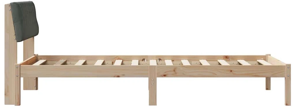 Lova Lovos rėmas ruda ir tamsiai pilka 100 x 200 cm Pušies masyvas