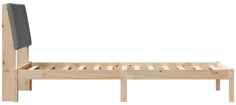 Lova Lovos rėmas ruda ir tamsiai pilka 100 x 200 cm Pušies masyvas