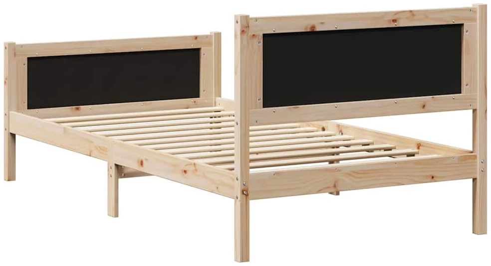 Lova Lovos rėmas ruda ir tamsiai pilka 100 x 200 cm Pušies masyvas