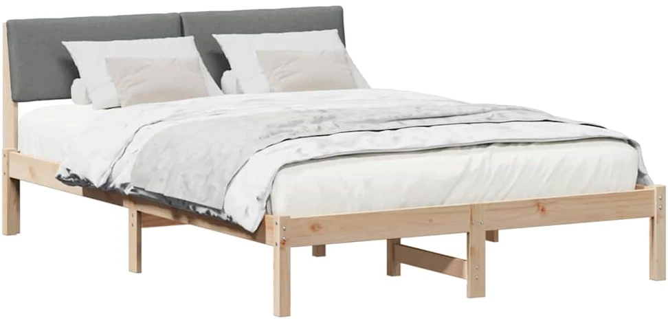 Lovos rėmas ruda ir tamsiai pilka 150 x 200 cm Pušies masyvas