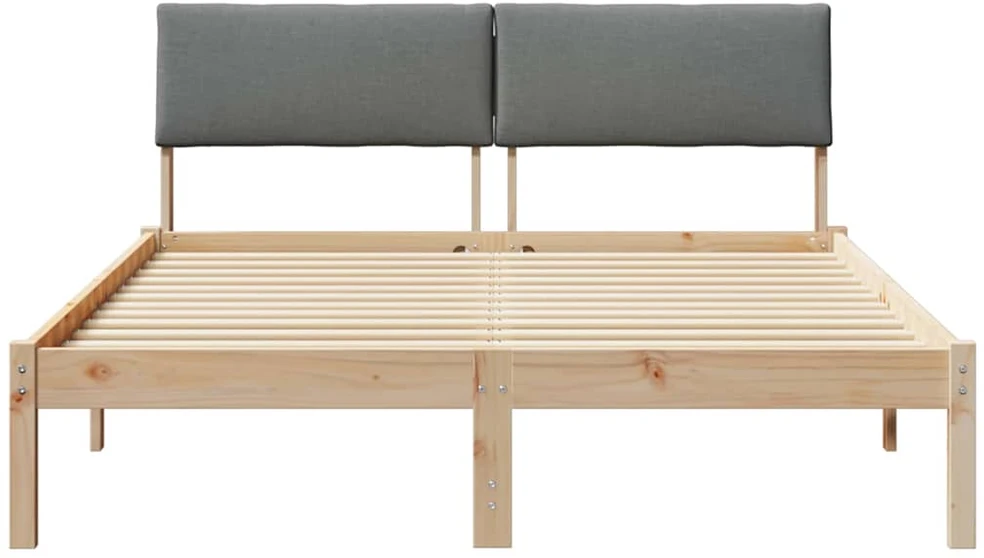 Lovos rėmas ruda ir tamsiai pilka 150 x 200 cm Pušies masyvas