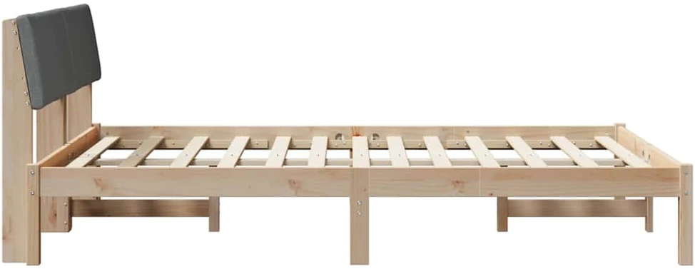 Lovos rėmas ruda ir tamsiai pilka 150 x 200 cm Pušies masyvas