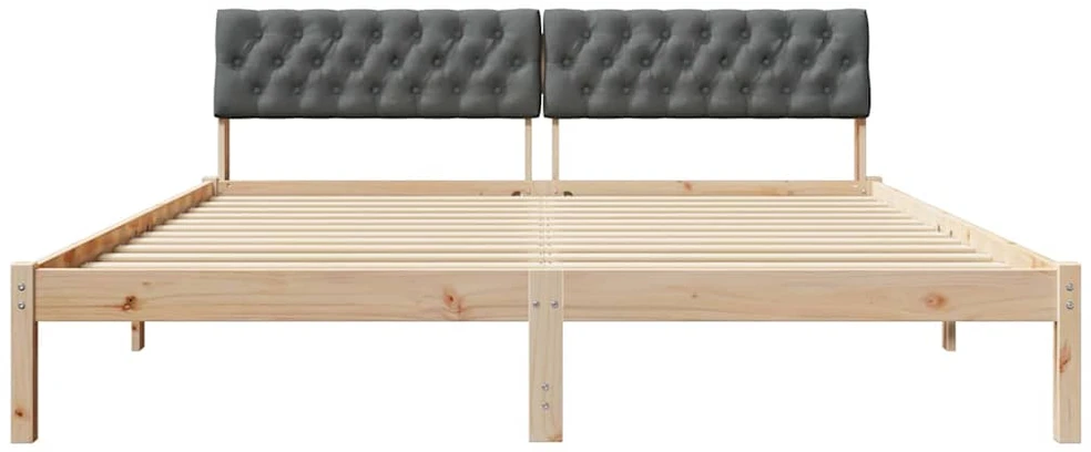 Lovos rėmas ruda ir tamsiai pilka 180 x 200 cm Pušies masyvas