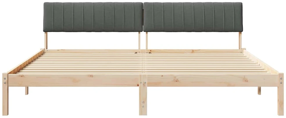 Lovos rėmas ruda ir tamsiai pilka 200 x 200 cm Pušies masyvas