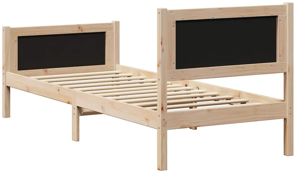 Lova Lovos rėmas ruda ir tamsiai pilka 75 x 190 cm Pušies masyvas