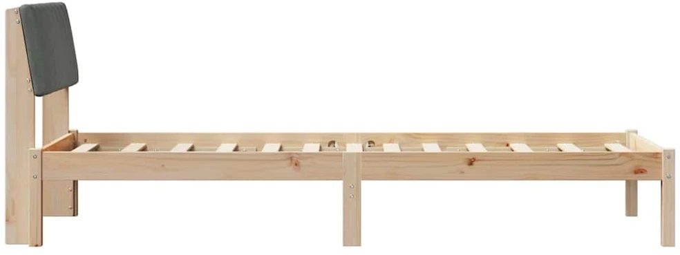 Lova Lovos rėmas ruda ir tamsiai pilka 75 x 190 cm Pušies masyvas