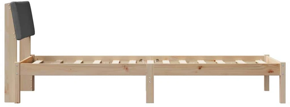 Lova Lovos rėmas ruda ir tamsiai pilka 75 x 190 cm Pušies masyvas