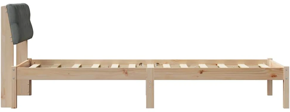 Lova Lovos rėmas ruda ir tamsiai pilka 80 x 200 cm Pušies masyvas