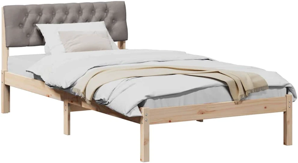 Lova Lovos rėmas Ruda ir taupe 100 x 200 cm Pušies masyvas