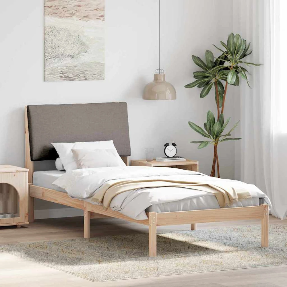 Lova Lovos rėmas Ruda ir taupe 100 x 200 cm Pušies masyvas