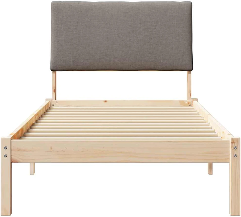 Lova Lovos rėmas Ruda ir taupe 100 x 200 cm Pušies masyvas
