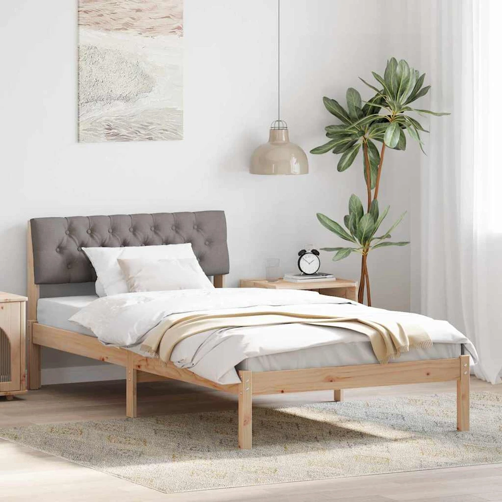 Lova Lovos rėmas Ruda ir taupe 100 x 200 cm Pušies masyvas