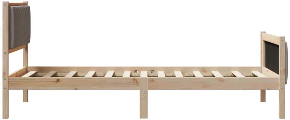 Lova Lovos rėmas Ruda ir taupe 100 x 200 cm Pušies masyvas