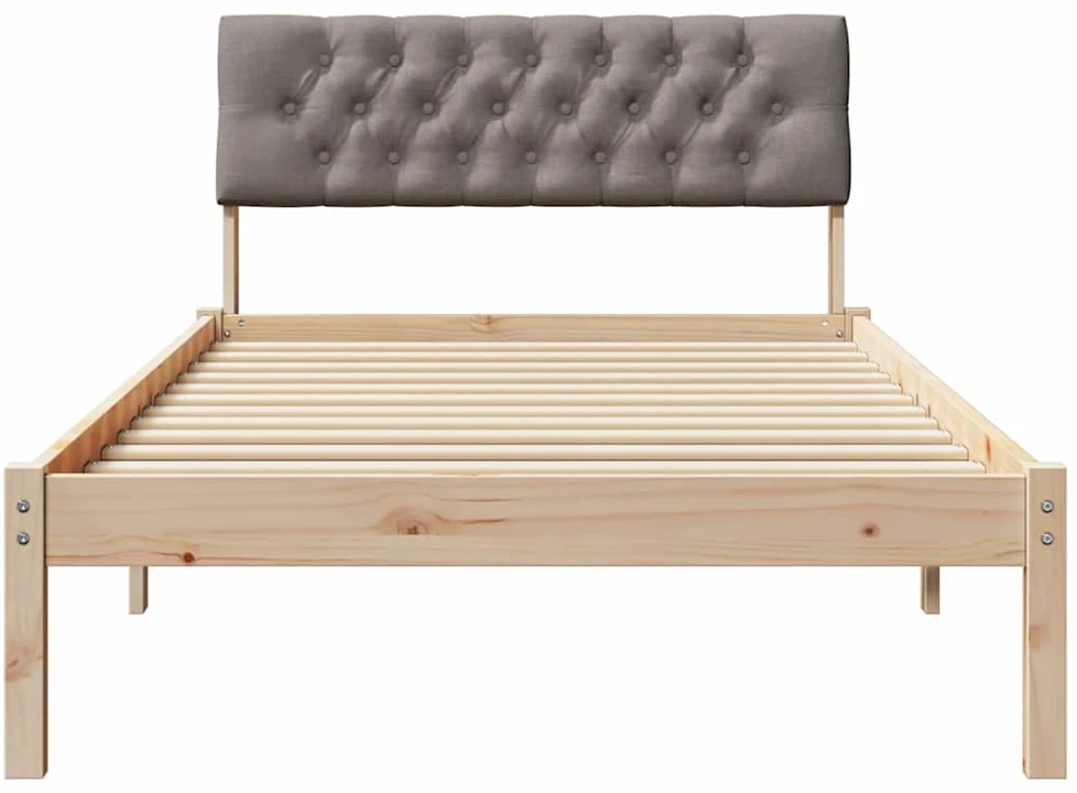 Lova Lovos rėmas Ruda ir taupe 100 x 200 cm Pušies masyvas