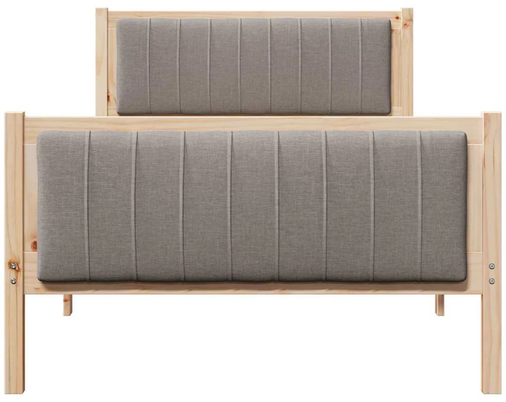 Lova Lovos rėmas Ruda ir taupe 100 x 200 cm Pušies masyvas