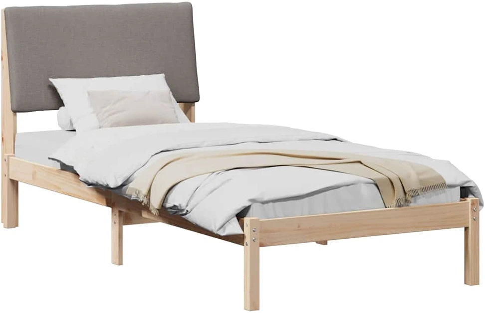Lova Lovos rėmas Ruda ir taupe 100 x 200 cm Pušies masyvas