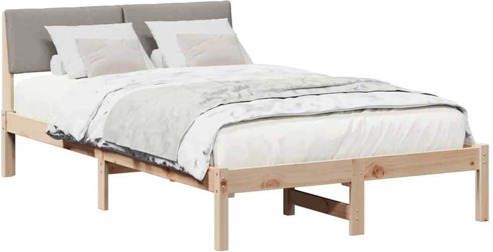 Lova Lovos rėmas Ruda ir taupe 120 x 190 cm Pušies masyvas