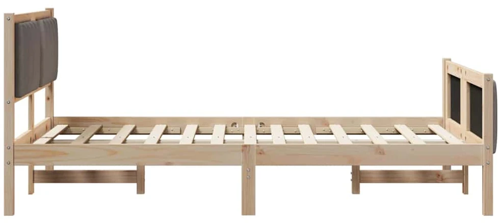 Lova Lovos rėmas Ruda ir taupe 120 x 190 cm Pušies masyvas