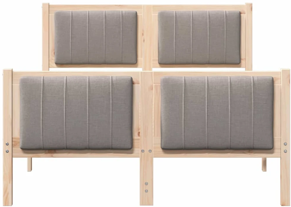 Lova Lovos rėmas Ruda ir taupe 120 x 200 cm Pušies masyvas