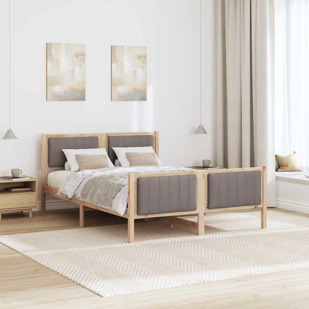 Lovos rėmas Ruda ir taupe 140 x 190 cm Pušies masyvas