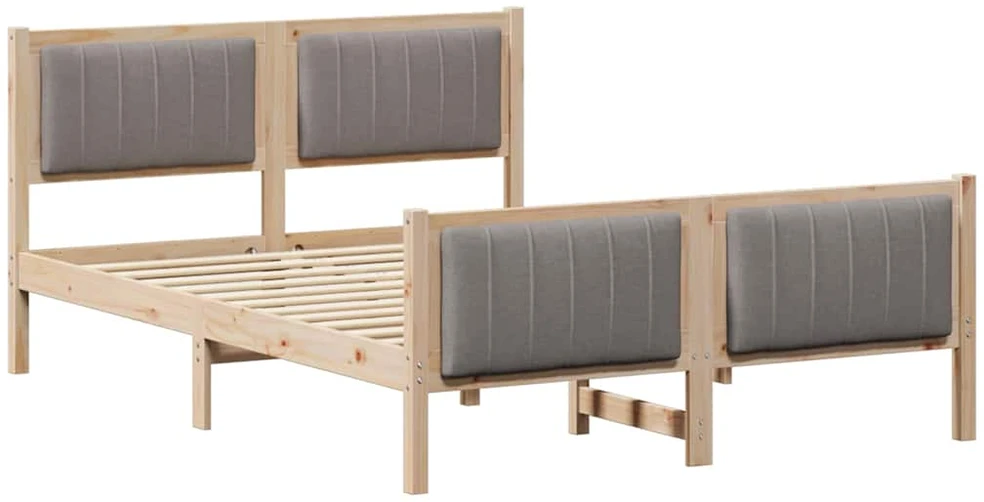 Lovos rėmas Ruda ir taupe 140 x 190 cm Pušies masyvas
