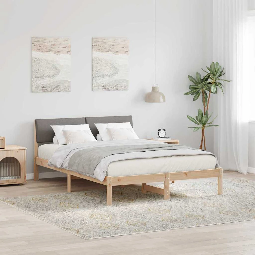 Lovos rėmas Ruda ir taupe 140 x 200 cm Pušies masyvas