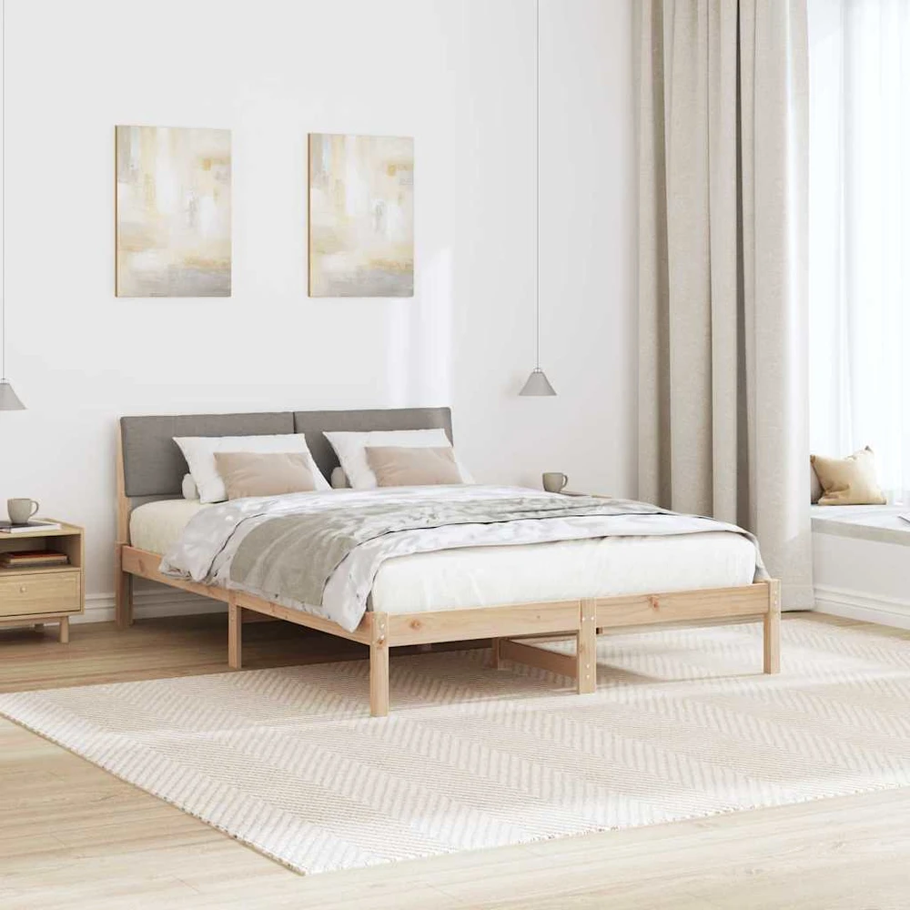 Lovos rėmas Ruda ir taupe 140 x 200 cm Pušies masyvas
