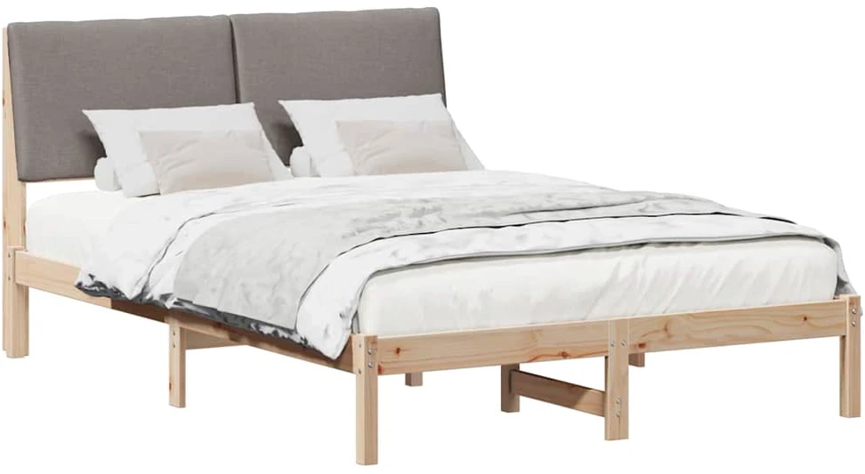Lovos rėmas Ruda ir taupe 150 x 200 cm Pušies masyvas