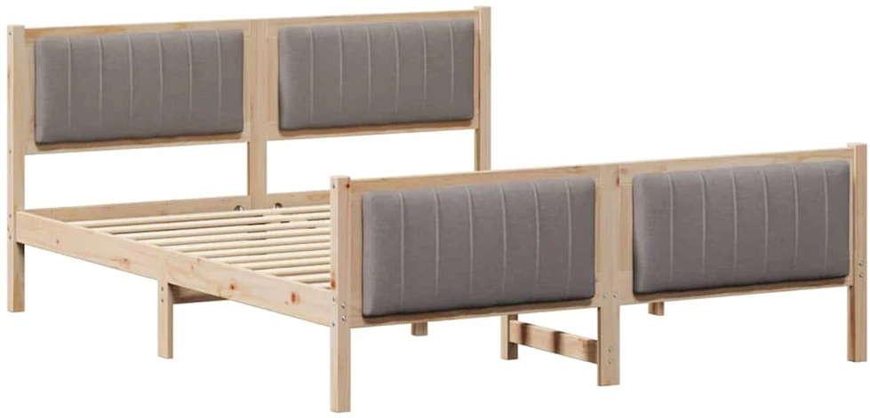 Lovos rėmas Ruda ir taupe 150 x 200 cm Pušies masyvas