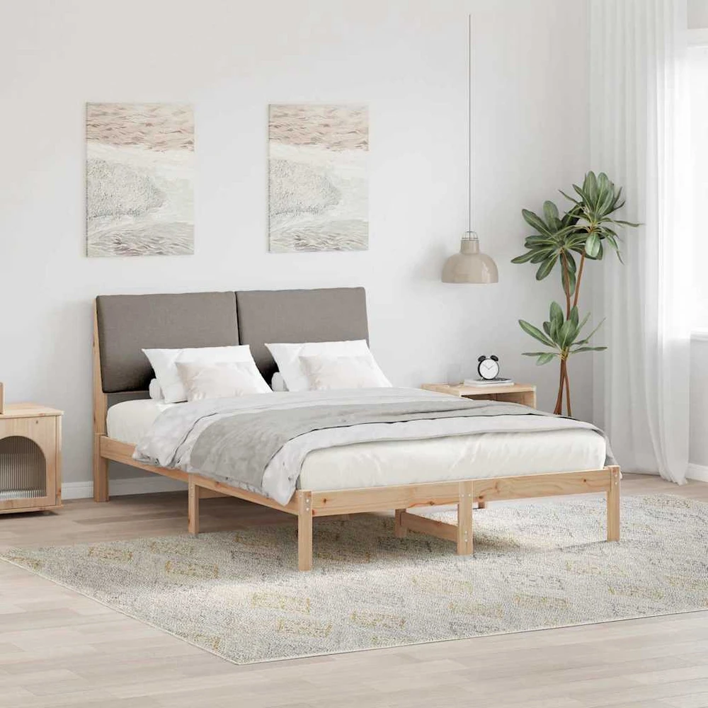 Lovos rėmas Ruda ir taupe 150 x 200 cm Pušies masyvas