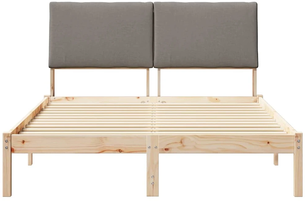 Lovos rėmas Ruda ir taupe 150 x 200 cm Pušies masyvas