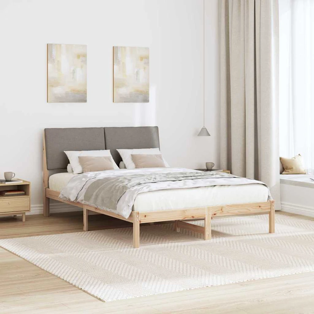 Lovos rėmas Ruda ir taupe 150 x 200 cm Pušies masyvas