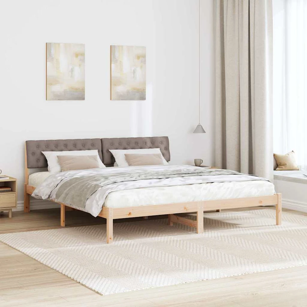Lovos rėmas Ruda ir taupe 180 x 200 cm Pušies masyvas