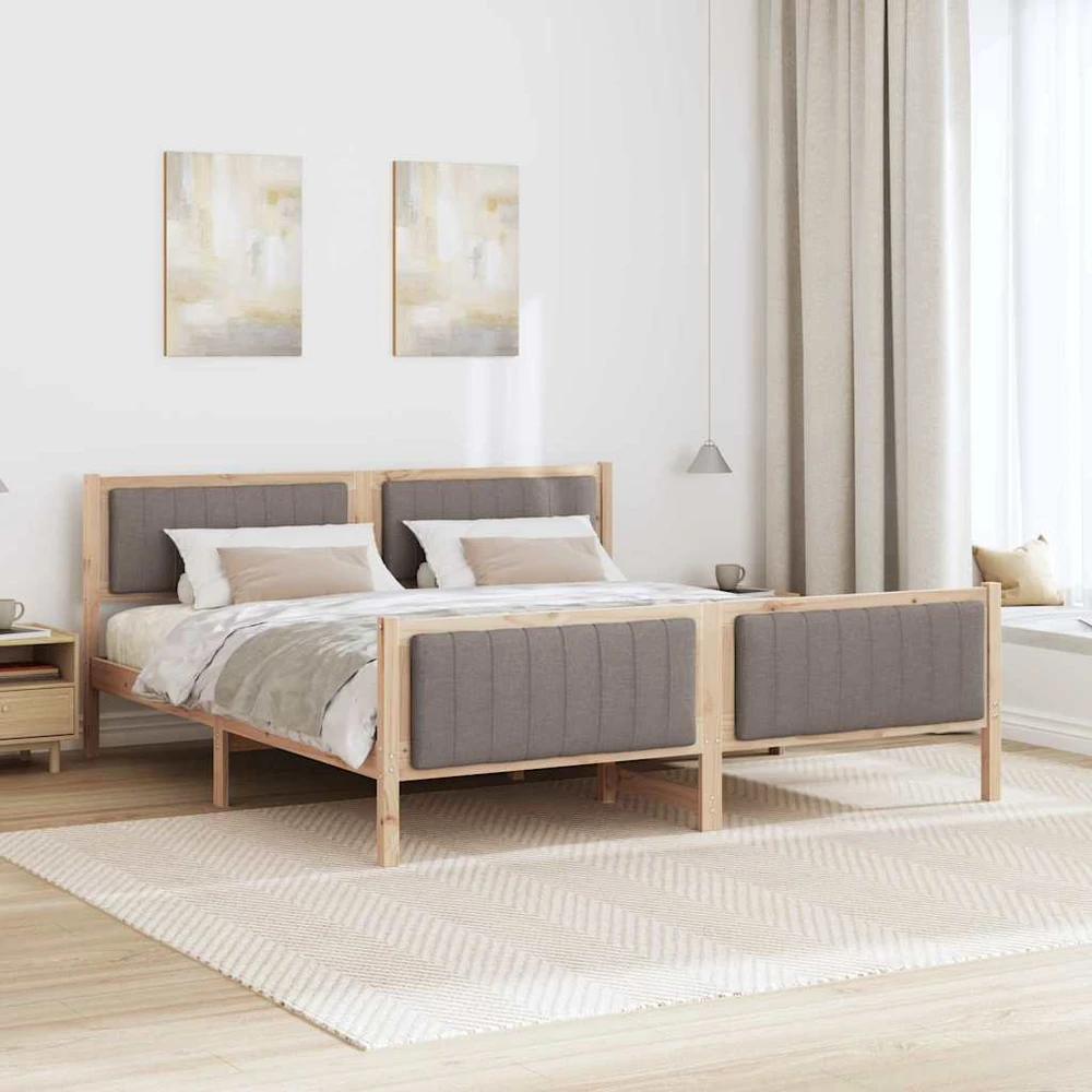 Lovos rėmas Ruda ir taupe 180 x 200 cm Pušies masyvas