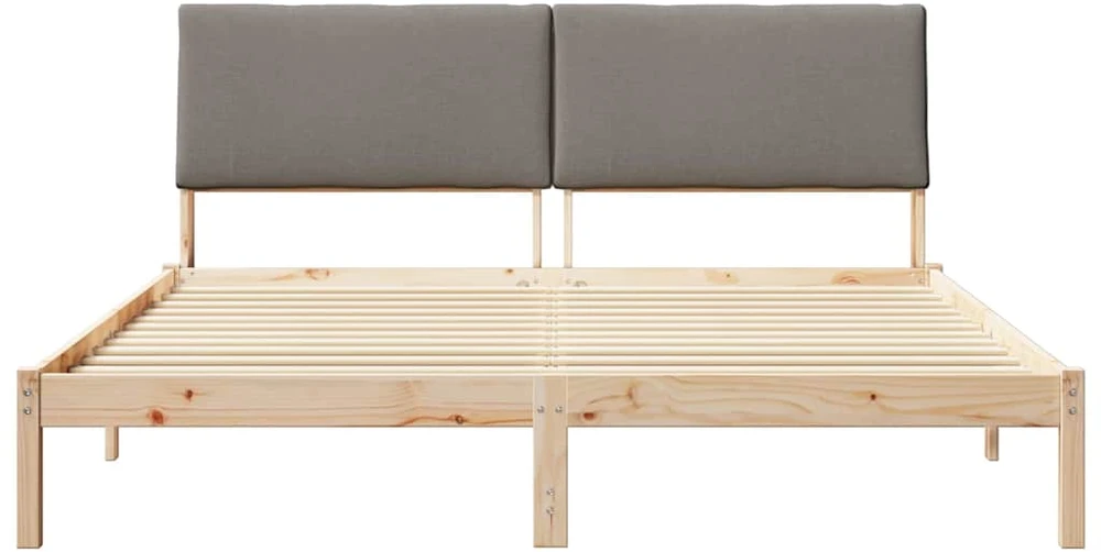 Lovos rėmas Ruda ir taupe 180 x 200 cm Pušies masyvas