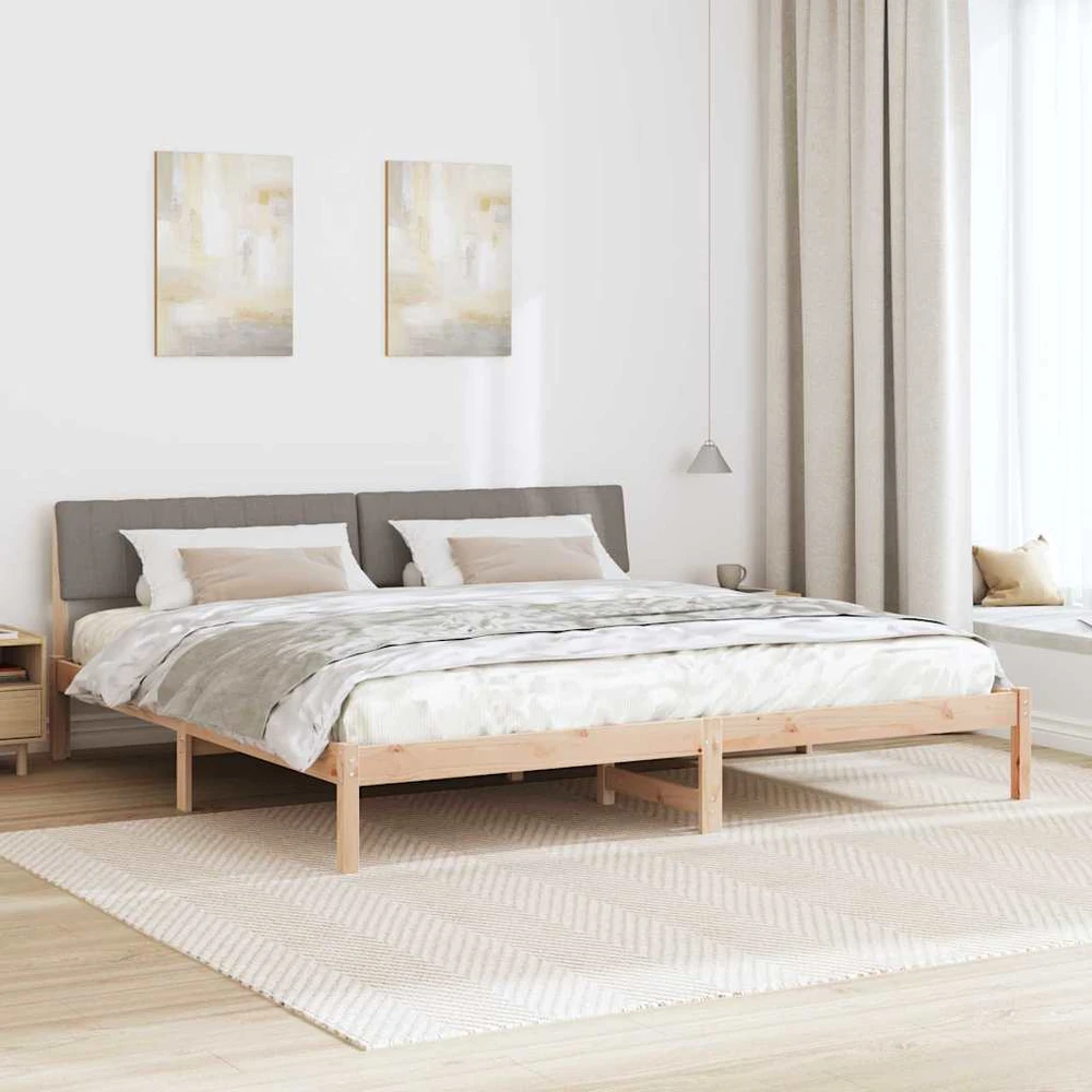 Lovos rėmas Ruda ir taupe 200 x 200 cm Pušies masyvas