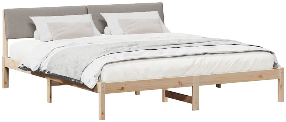Lovos rėmas Ruda ir taupe 200 x 200 cm Pušies masyvas