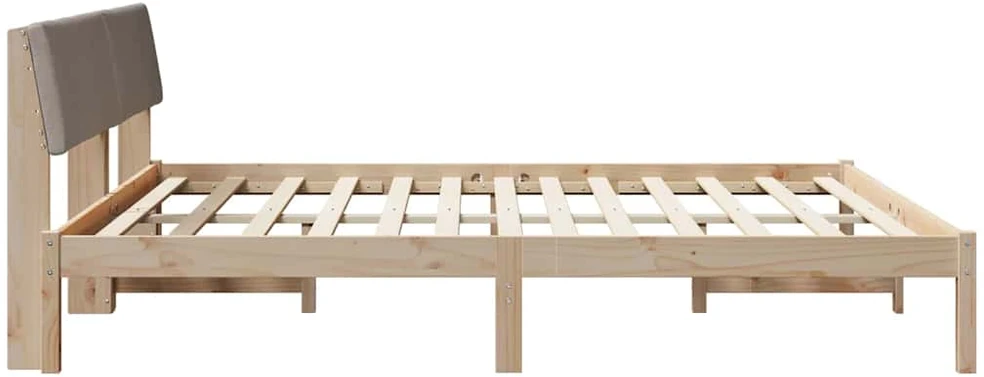Lovos rėmas Ruda ir taupe 200 x 200 cm Pušies masyvas