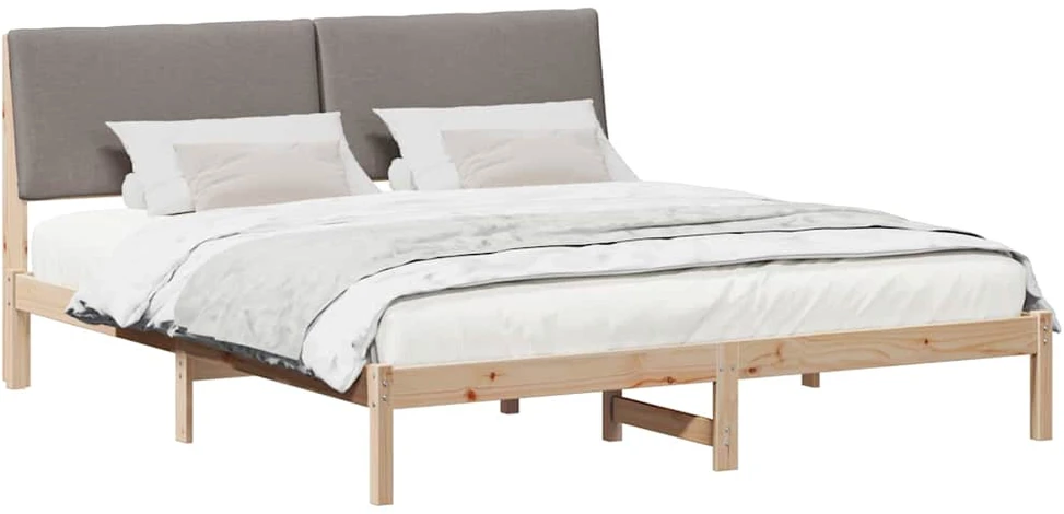 Lovos rėmas Ruda ir taupe 200 x 200 cm Pušies masyvas