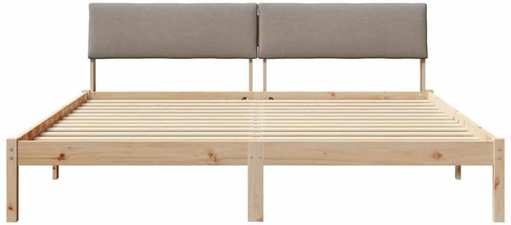 Lovos rėmas Ruda ir taupe 200 x 200 cm Pušies masyvas