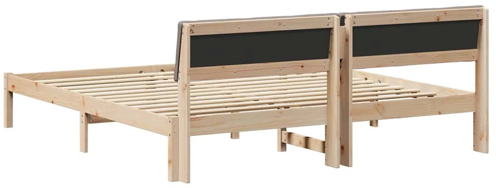 Lovos rėmas Ruda ir taupe 200 x 200 cm Pušies masyvas