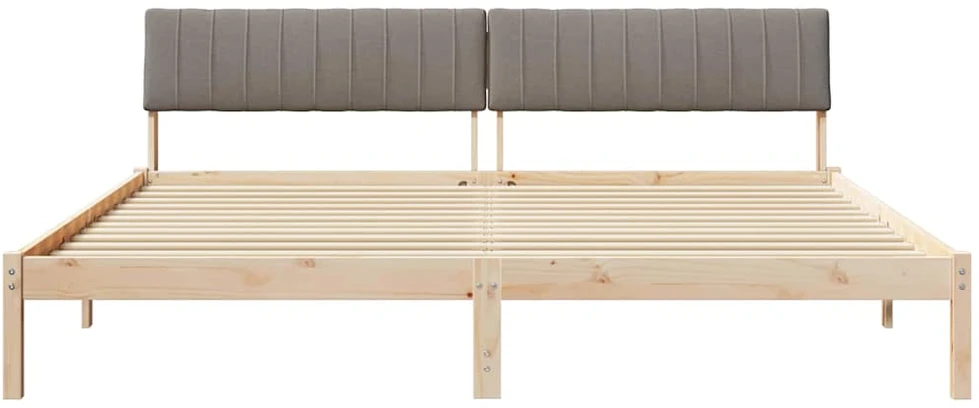 Lovos rėmas Ruda ir taupe 200 x 200 cm Pušies masyvas