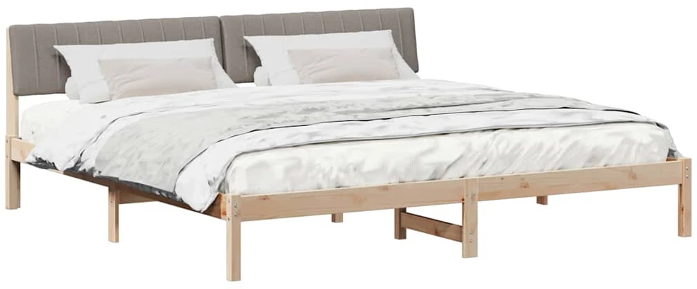 Lovos rėmas Ruda ir taupe 200 x 200 cm Pušies masyvas