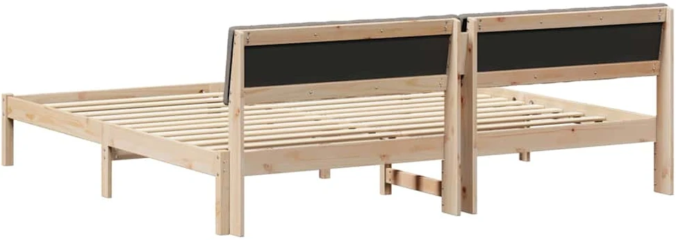 Lovos rėmas Ruda ir taupe 200 x 200 cm Pušies masyvas