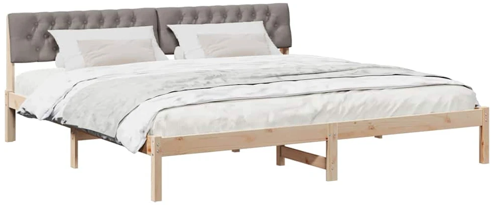 Lovos rėmas Ruda ir taupe 200 x 200 cm Pušies masyvas