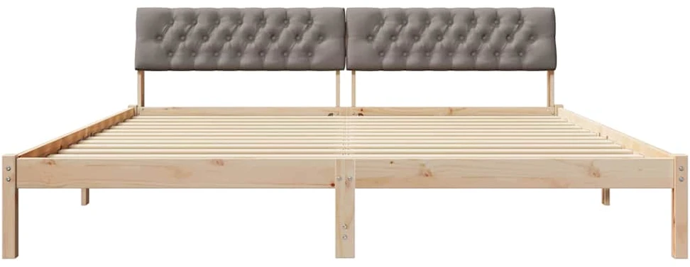 Lovos rėmas Ruda ir taupe 200 x 200 cm Pušies masyvas