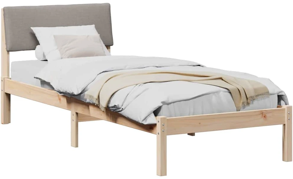 Lova Lovos rėmas Ruda ir taupe 75 x 190 cm Pušies masyvas