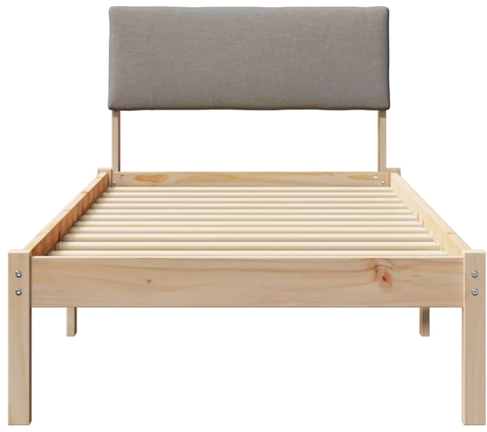 Lova Lovos rėmas Ruda ir taupe 75 x 190 cm Pušies masyvas