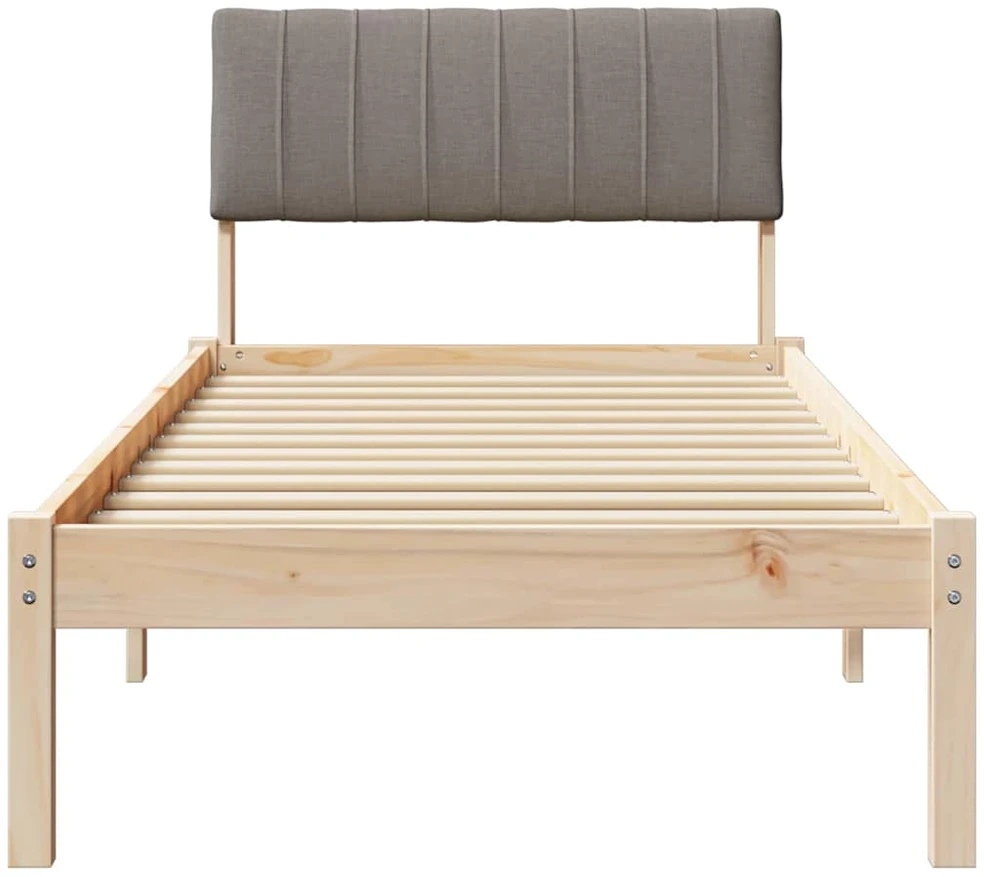 Lova Lovos rėmas Ruda ir taupe 75 x 190 cm Pušies masyvas
